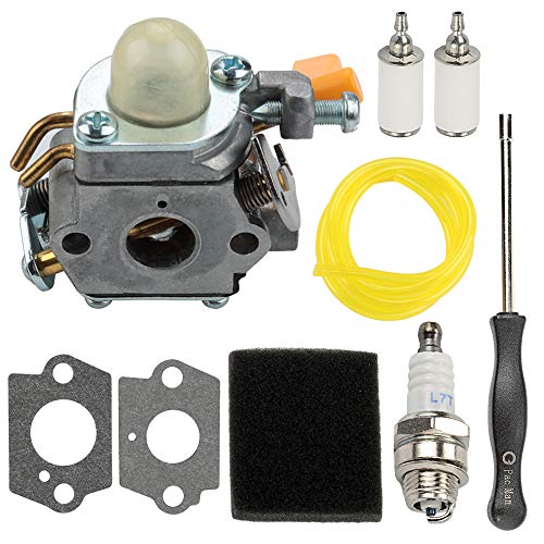 Mckin 308054003 C1U-H60 Carburetor fits Homelite Ryobi CS30 SS30 BC30 PC30 TP30 985624001 985308001 3074504 25cc 30cc String Trimmer Brushcutter with Air Filter Tune Up Kit
