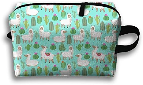 NCJSU Llama Cactus Fashion Clutch Storage Bag Cosmetic Pouch Medecine Bag For Travel