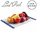 Land Rich Over the Sink Multipurpose 304 Stainless Steel and Silicone Roll-Up Dish Drying Rack (Large, Blue)