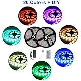 LED Strip Lights, Jayol Upgraded 32.8ft 10m RGB Color Changing Light Strip, Waterproof Flexible Led Strip Light Kit, 5050 SMD 300led with 44 IR Controller (Wireless Remote Controller)