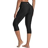 baleaf Women's 18" High Waisted Swim Pants Long Swim Capris UPF50+ Swimsuit with Liner and Pockets