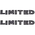 2pcs Limited Emblems, Auto Tuning Trunk Hood Door Decal 3D Logo Replacement for Grand Cherokee Compass Auto (Black)