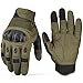 JIUSY Touch Screen Tactical Military Hard Knuckle Full Finger Gloves for Army Airsoft Paintball Combat Hunting Riding Motorcycle Cycling Bicycle Shooting Work Gear
