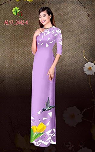 Ao Dai - Traditional Viet Nam Vietnamese Long Dress Collections With Pants - Silk 3D - Custom- All Sizes