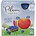 Plum Organics, Smoothie Mashups, Organic On-The-Go Squeeze Kids Snacks, Applesauce, Blueberry & Carrot, 3.17 Ounce Pouch (24 Total) Packaging May Vary
