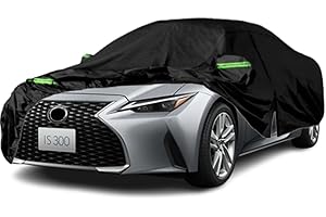 LTDNB Waterproof Car Covers Compatible with 2005-2023 Lexus is IS250 IS250C IS300 IS350, All Weather Custom-fit Car Cover with Zipper Door for Rain Snowproof UV Windproof Protection