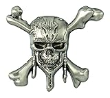 Disney Pirates of The Caribbean - Skull & Cross Bones Pewter Lapel Pin Novelty Accessory