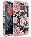OBBCase Galaxy S7 Case, Samsung Galaxy S7 Case,Three Layer Heavy Duty Hybrid Sturdy Armor High Impact Resistant Protective Cover Case for Samsung Galaxy S7 2016 Release Rose Flower/Rose Gold