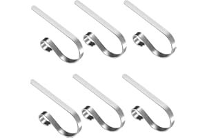vastland Stocking Holders for Mantle, Christmas Stockings Hangers - Set of 6 Stocking Hangers for Mantel, Stocking Holder for Fireplace Mantle, Stockings Hooks, Clips