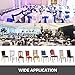 Happybuy White Chair Covers, Stretch Polyester Spandex Slipcovers for Banquet Dining Party Wedding Decorations, Folding Slipcovers, Arched Front Chair Covers (100pcs-Arched Front)