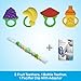 Bonbino Baby Infant and Toddler BPA-Free Teething Toys with Pacifier Clip, Set of 4 Silicone Teethers