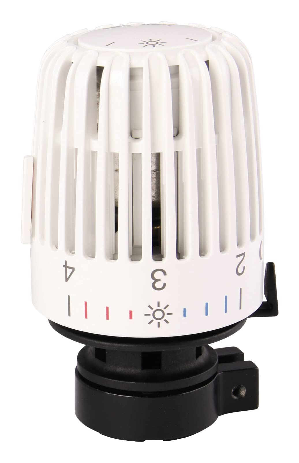 Heimeier Thermostatic Head K with Danfoss RAVL Connection, Liquid-Filled Thermostat, Frost Protection Protection, 26 mm, Setpoint Range. 6-28°C, 1-5 Memory, Plastic, White, 27135 6