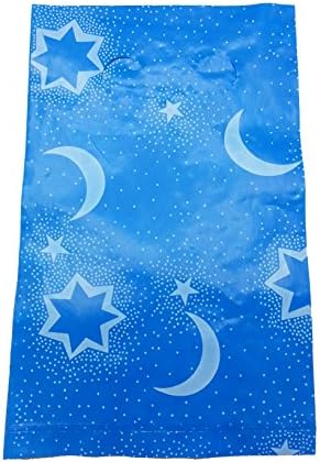 Lin NaDa Small 100 Pcs.Jewelry Plastic Bag Flat Bag 5"Wx8"H With Die Cut Handle (5x8 - F10- Blue)