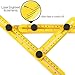 Template Tool | Telza Multi Angle Measuring Ruler Forms Shaper | Layout With Metal Screw Threads for Handymen Builders Crafters DIY Engineers Carpenters