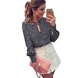 Blouses,Toraway Women Casual Polka Dots Long Sleeve Blouses Chiffon Shirt Tops