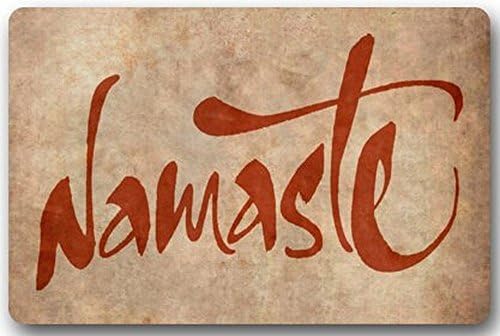 Huishe1 Fashion/Outdoor Washable Doormat Yoga Ymbol Namaste The Dark Custom Door Mat/Gate Pad 23.6 X 15.7 Inch Indoor/Outdoors