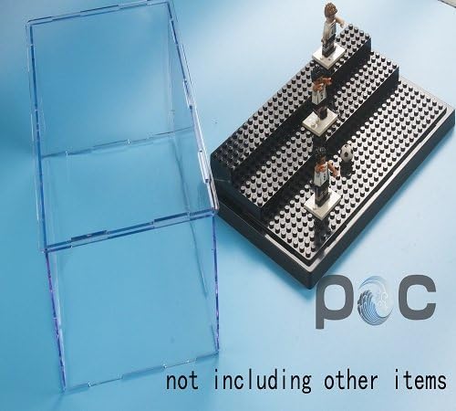 powerocean Acrylic Display Case/Box 3 Steps Perspex Dust proof Show LEGO Minifugures