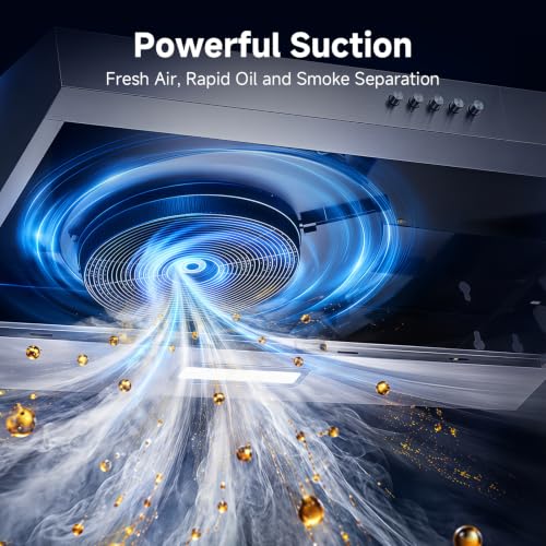 AAOBOSI A++ Cappa Aspirante 60 cm, 3 Livelli di Potenza, 230m³/h Cappa Cucina, Ricircolo e Scarico Aria con Filtro, Dotato di LED, Acciaio Inox Argento