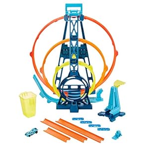 Hot Wheels GLC96 Track Builder Unlimited Triple Loop Kit, Multi-Coloured
