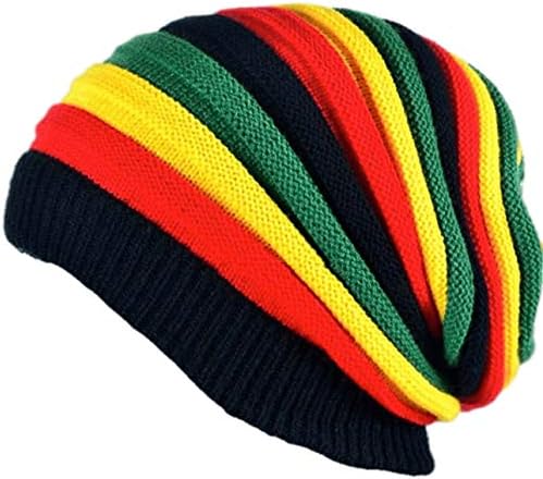 Babji Rainbow Slouchy woolen Long Beanie Cap