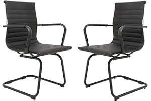 Okeysen Conference Room Chairs Set of 2, 2 Pack Modern Office Guest Chairs for Waiting Room, Reception Chairs with Mid Back & Sled Base.