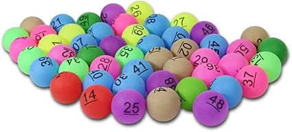 Amazon Com Ping Pong Balls With Number 1 50 Assorted Color Beer