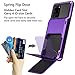 Vofolen for Galaxy S20 Ultra Case Wallet Credit Card Holder 4-Card Slot Hidden Back Pocket Dual Layer Hybrid Rugged Rubber Bumper Protective Hard Shell Cover for Samsung Galaxy S20 Ultra 6.9 (Purple)