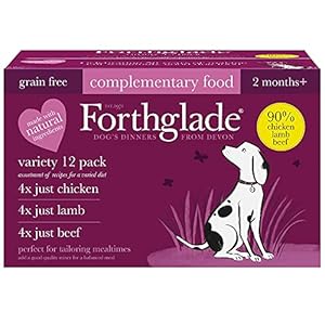 Forthglade Complementary Natural Wet Dog Food - Grain Free & Vegetables Just Variety Pack (12 x 395g) Trays - 90…