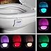 Ivishow® Toilet Night Light Motion Sensor, Motion Activated Toilet Light with 8-Colors Changing,Waterproof Toilet Bowl Illuminate Light for Bathroom,Waterproof Toilet Bowl Light Inside Toilet Bowl