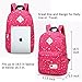 Casual Backpack, Aiduy School Student Backpack Bookbags Lightweight Canvas Daypack with Shoulder Bag and Pencil Case for Girls Women (Rose Red)