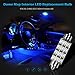 Partsam 42mm Festoon LED Light Bulbs LED Interior Lights Map Dome Lights Bulbs 211-2 578 569 Festoon LED Bulb - Blue (4 Pcs)