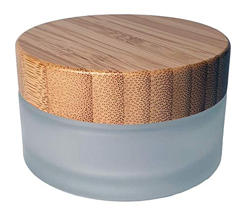 Premium glass 100 ml glass jar, first-class workman, with bamboo lid, ecologically valuable