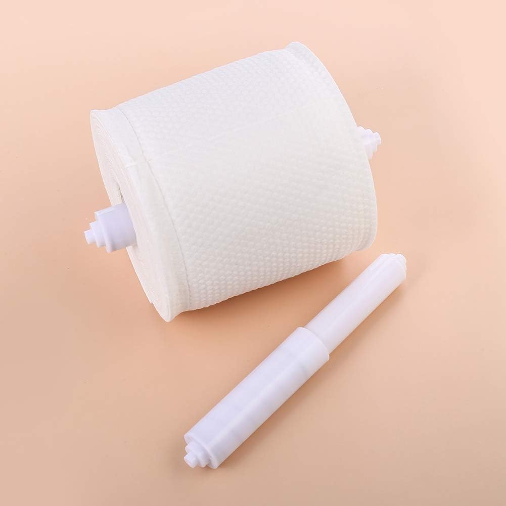 Opopark Toilet Paper Holder Roller 2 Pieces White Plastic Toilet Tissue ...