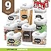 Airtight Food Storage Containers - Airtight Container Set with Lids - Food Storage Container Set - Plastic BPA Free - 9 Piece Set - BONUS 24 Labels with Marker - Heavy Duty Dry Food Storage Container