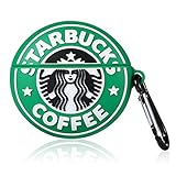 Coralogo Case for Airpods Pro/for Airpods 3 Cute,3D Unique Fashion Character Soft Silicone Cartoon Airpod Skin Funny Fun Cool Keychain Design Kids Teens Girls Boys Cover Cases Air pods 3(Green Coffe)