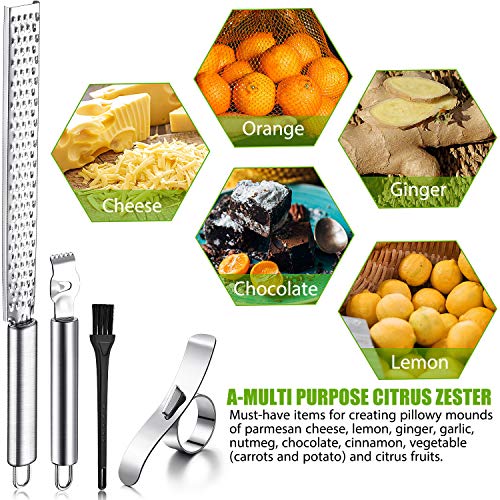 Microplane Zester Stainless Steel Lemon Zester | Multi-Purpose Grater For Cheese, Garlic, Chocolate Zester Grater