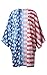 Angashion Women's American Flag Print Kimono Cover Up Tops Shirt, Flag, One Size