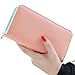 KQueenStar Womens Wallets - Ladies Purse for Womens Clutch Wallet Card Holder Organizer Large Capacity With Wrist Strap (Pink-B)