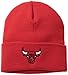 Chicago Bulls Red "Logo Only" Beanie Hat - NBA Cuffed Knit Toque Cap