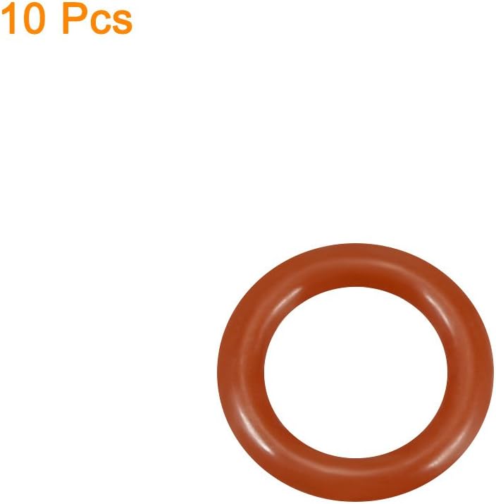 sourcingmap Silicone O-Ring, 12mm OD, 8mm ID, 2mm Width, VMQ Seal Rings Gasket, Red, Pack of 10, 8mmx12mmx2mm - Image 3