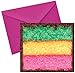 iscream Sugarlicious! Pack of 8 'Pastel Rainbow Cake' Strawberry Scented Notecards with Envelopes