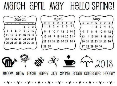 SRM StickersSpring Plans Planner Clear Stamp