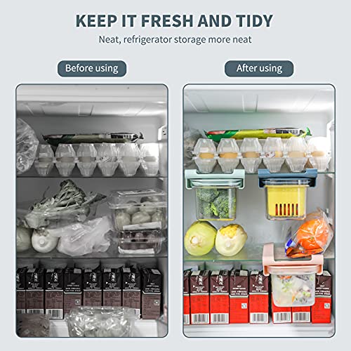 Organizer Bins, Refrigerators Storage Containers with Removable Drain