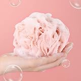 Omenluck 2Pcs Bath Loofahs Body Sponges Mesh Pouf Shower Balls Back Scrubber view 2