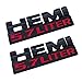 LZLRUN 2pcs B184-B Black HEMI 5.7 LITER Emblem Decal Badge Sticker Dodge Charger Ram 1500 Challenger Jeep Grand Cherokee