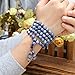 Jovivi 8mm Natural Sodalite Stone Healing Gemstone 108 Prayer Beads Mala Stretch Bracelet Necklace