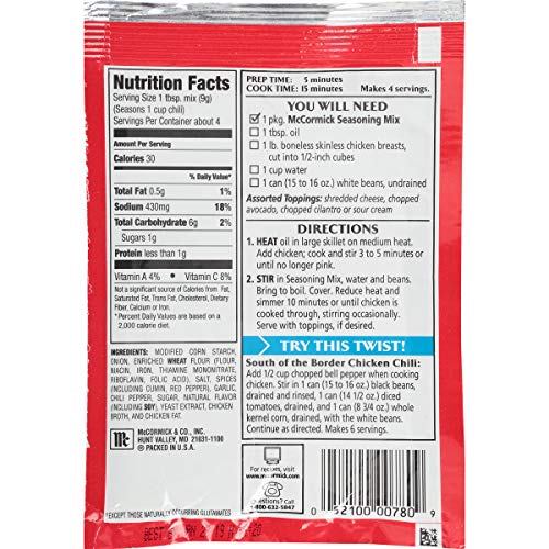 McCormick White Chicken Chili Seasoning Mix - Image 4