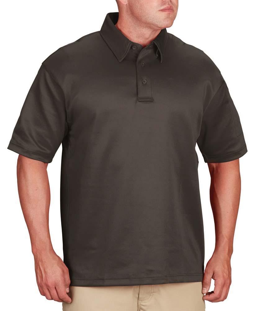 Propper Men’s I.C.E. Short Sleeve Polo, Integrated Cooling Effect, Moisture-Wicking Uniform Shirt, Short Sleeve Shirt for Work, Brown, 5X-Large