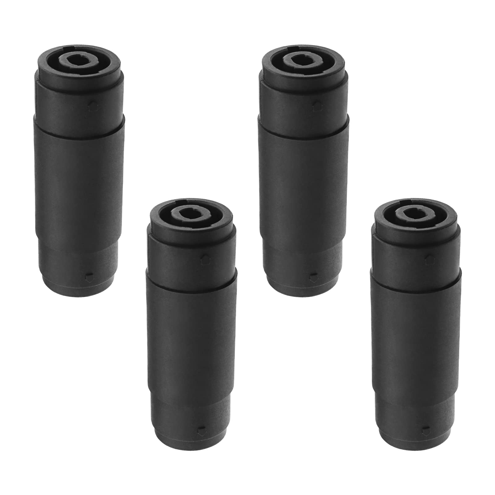 The Lord of the Tools 4Pcs 4 Pin Audio Connector Replacement PVC Speakons Connectors Speakon Female to Female Plug Jack Straight Coupler Cable Connector for Karaoke Concerts