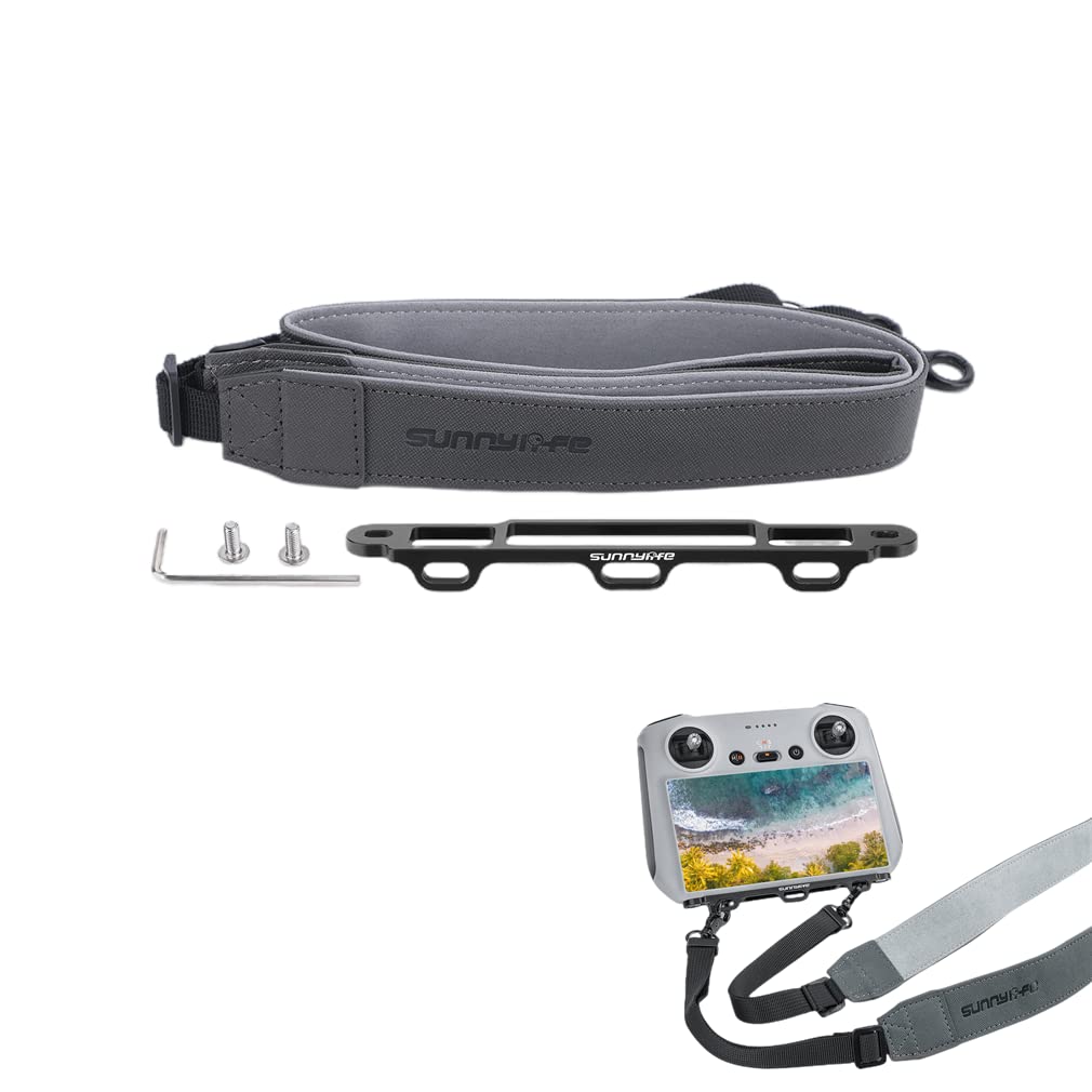 Taoke Adjustable Neck Strap for D JI RC Controller, Free Disassembly PU Leather Shoulder Lanyard compatible with Mavic Mini 3 Pro